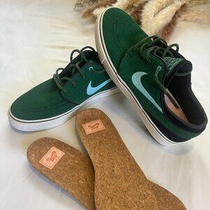 Nike Zoom SB Stefan Janoski Mens 8 Green White Skateboarding Shoes